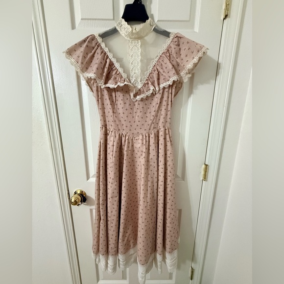 Gunne Sax Dresses & Skirts - Gunne Sax Jessica San Francisco Lace Neck Cottagecore Prairie Maxi Dress Vintage